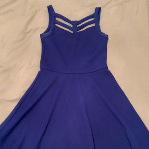 GIRLS SALLY MILLER COUTURE ROYAL BLUE DRESS SZ 7/8